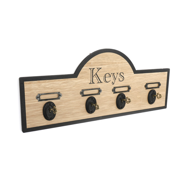 Marlow Home Co. Solid Wood Wall Organizer with Key Hooks Wayfair.co.uk